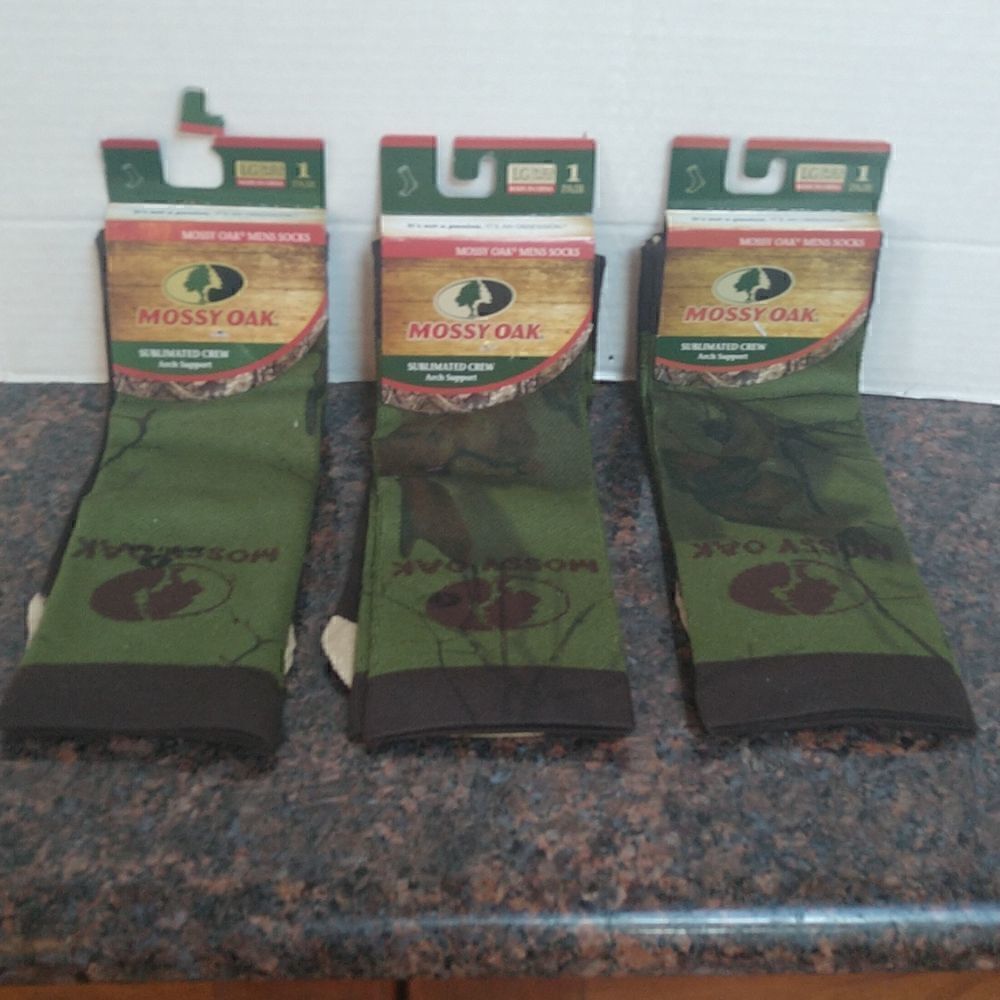 Mossy Oak Arch Support Socks...Size L. New